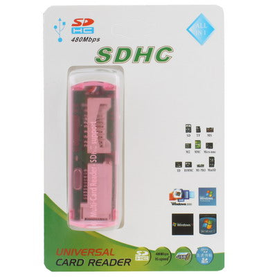 Lecteur de cartes multiples USB 2.0, compatible cartes SD/MMC, MS, TF, M2