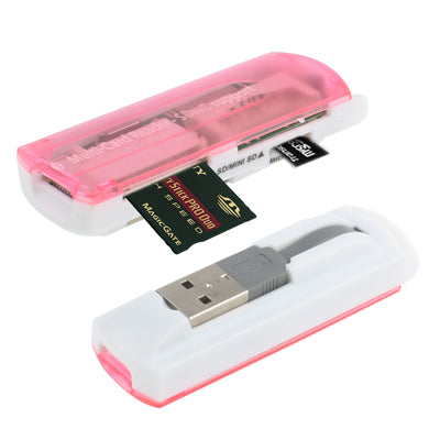 Lecteur de cartes multiples USB 2.0, compatible cartes SD/MMC, MS, TF, M2
