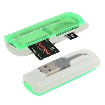 Lecteur de cartes multiples USB 2.0, compatible cartes SD/MMC, MS, TF, M2