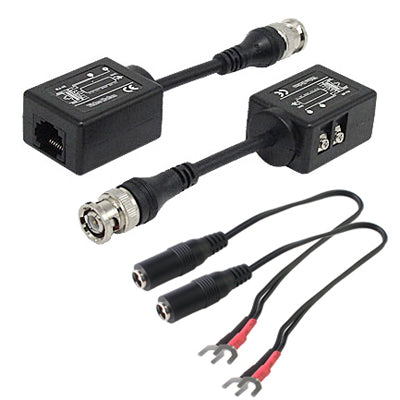 2 caméras de vidéosurveillance BNC réseau UTP passif