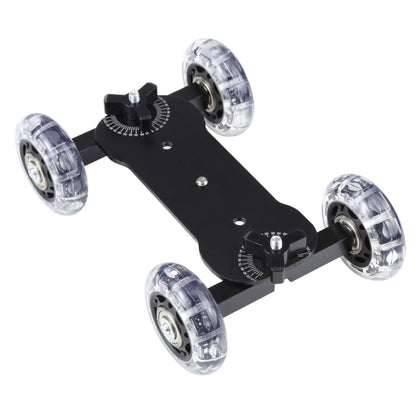 Floor Table Video Slider Track Dolly Car for DSLR Camera , Black