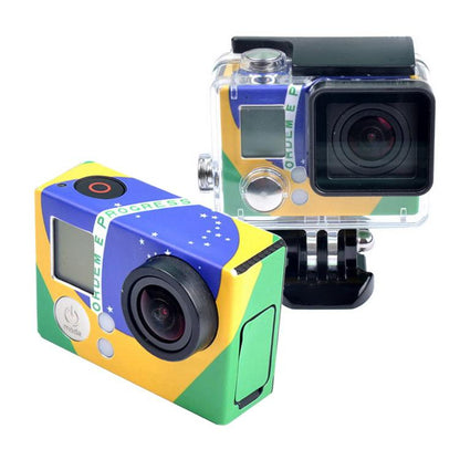 Case Sticker for GoPro HERO3+ /3, US Flag, AU Flag, UK Flag, Brazil Flag
