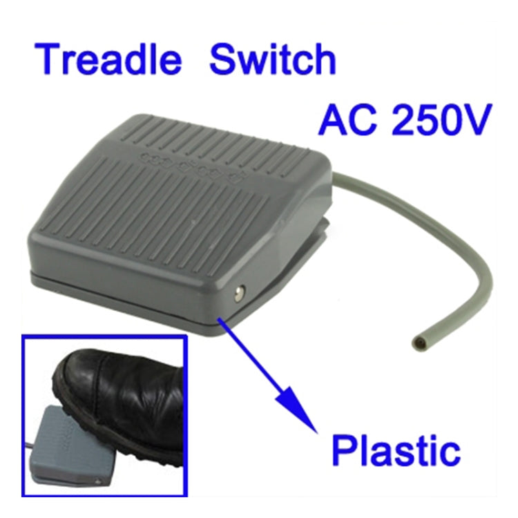 Commutateur à pédale en plastique texturé 250 V CA 10 A (TFS-201), TFS-201
