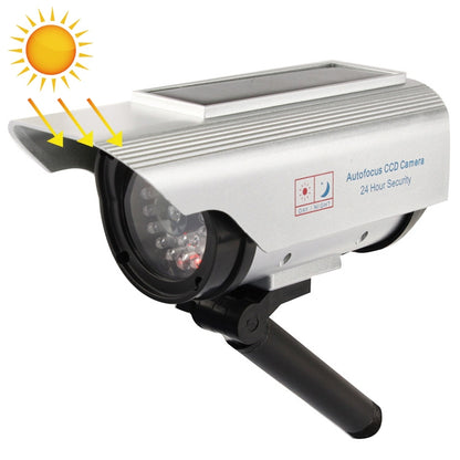 Solar Powered Realistic Looking Dummy Camera with Flashing Red LED Light, 2400