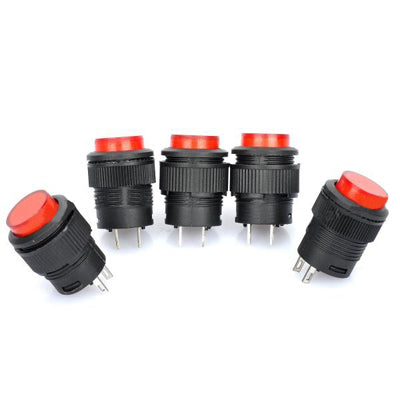 R16-503 Non-Locked 16mm 2-Pin Push Button Switch (5 Pcs in One Package, the Price is for 5 Pcs), 16mm 2-Pin