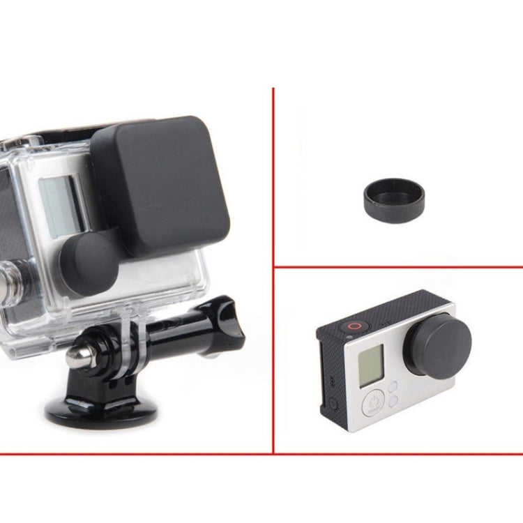 Protective Camera Lens Cap Cover + Housing Case Cover Set for SJ4000 Sport Camera, SJ4000