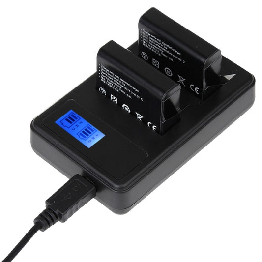 Chargeur double batteries à écran LCD pour GoPro HERO4 (AHDBT-401), affiche la capacité de charge (GP258-C), pour GoPro HERO4