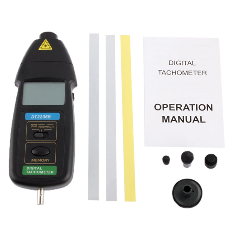 Contact & Non Contact Laser Digital Tachometer , DT2236B