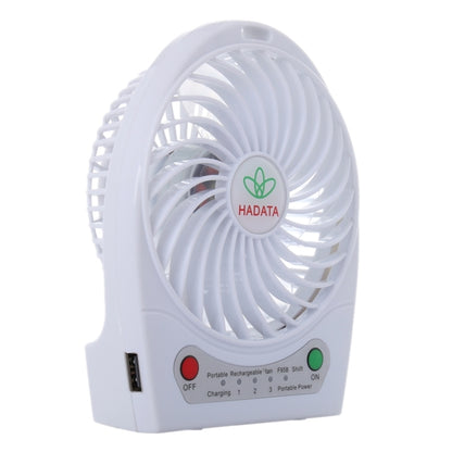 Ventilateur portable Hadata 4,3 pouces rechargeable par USB/batterie Li-ion avec réglage à trois vitesses et clip