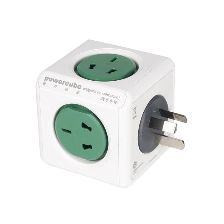 PowerCube 10A Universal Wall Adapter Power Socket with 5 US / AU Sockets for Home Office, AU Plug, Random Color Delivery, PowerCube Socket