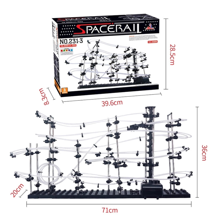 Space Rail, kit de modélisme montagnes russes de physique DIY Spacewarp rail 16 000 mm, 342 en 1, kit de modélisme Space Rail