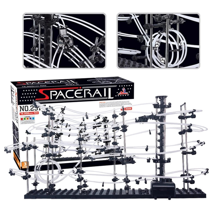 Space Rail, kit de modélisme montagnes russes de physique DIY Spacewarp rail 16 000 mm, 342 en 1, kit de modélisme Space Rail
