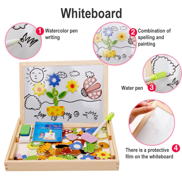 Tableau magnétique double face de dessin - Puzzle animaux, Animal 1