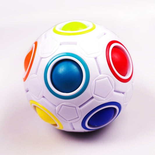 Balle arc-en-ciel magique Cube magique Puzzle Cube, (Blanc)