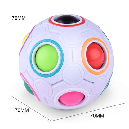 Balle arc-en-ciel magique Cube magique Puzzle Cube, (Blanc)