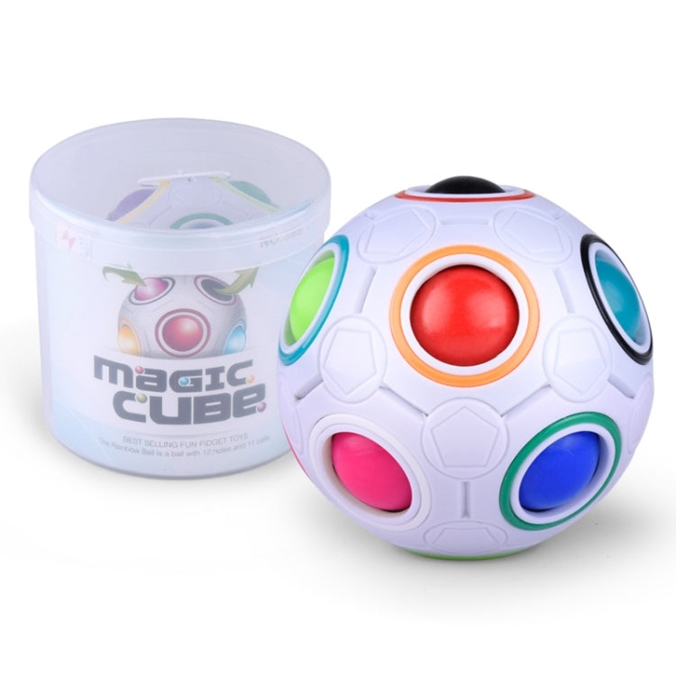 Balle arc-en-ciel magique Cube magique Puzzle Cube, (Blanc)