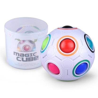 Balle arc-en-ciel magique Cube magique Puzzle Cube, (Blanc)