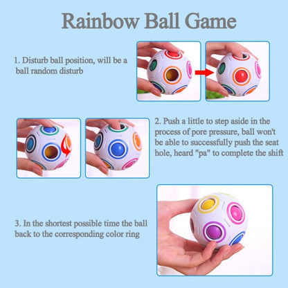 Balle arc-en-ciel magique Cube magique Puzzle Cube, (Blanc)
