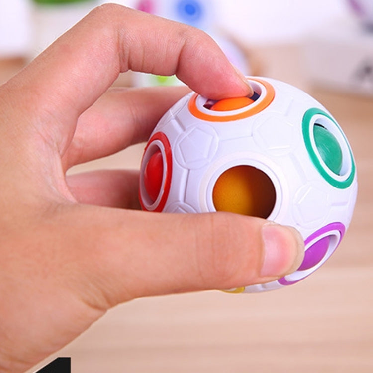 Balle arc-en-ciel magique Cube magique Puzzle Cube, (Blanc)