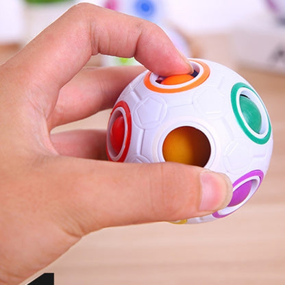 Balle arc-en-ciel magique Cube magique Puzzle Cube, (Blanc)