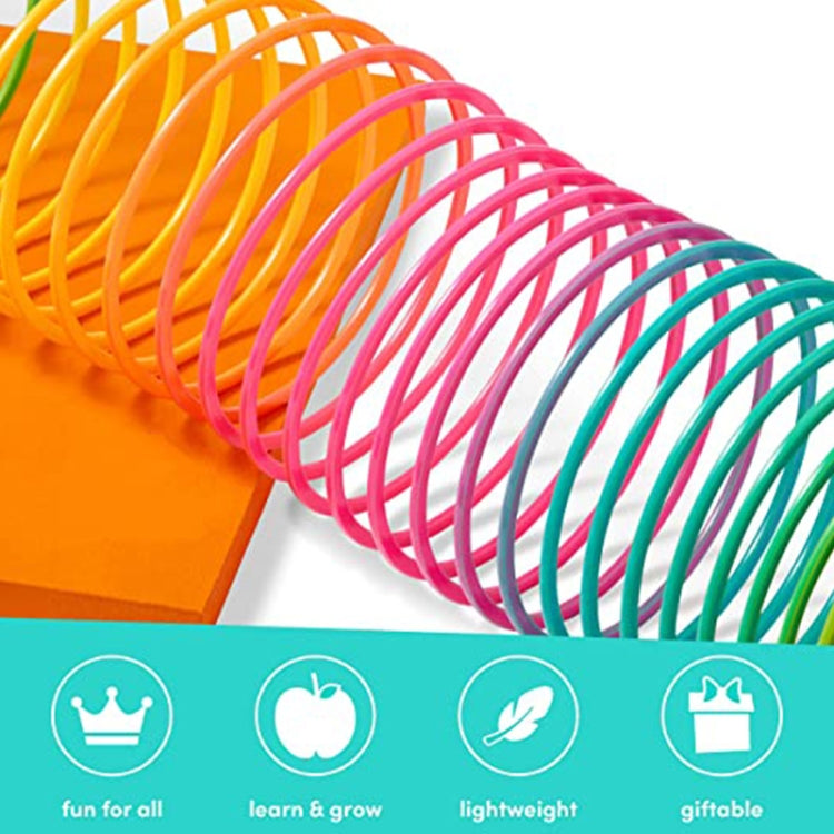 Kaléidoscope Jouet Classique Anneau Arc-en-ciel Pliable en Plastique Jouet Ressort pour Enfants (Livraison Aléatoire), Anneau Arc-en-ciel