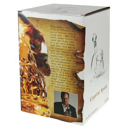 Crystal Glass Skull Bottle for Vodka & Whiskey & Beer Liqueur & Red Wine & Other Beverage, 550ML