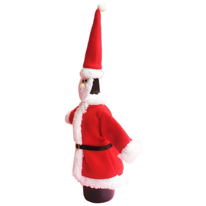 Christmas Dinner Table Santa Decoration Cloth Plush Champagne Wine Bottle Bags Sets
