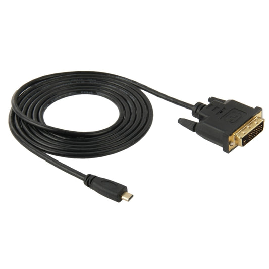 1.8m Micro HDMI (Type-D) Male to DVI 24+1 Pin Male Adapater Cable, DVI 24+1 Pin Male, Length: 1.8m