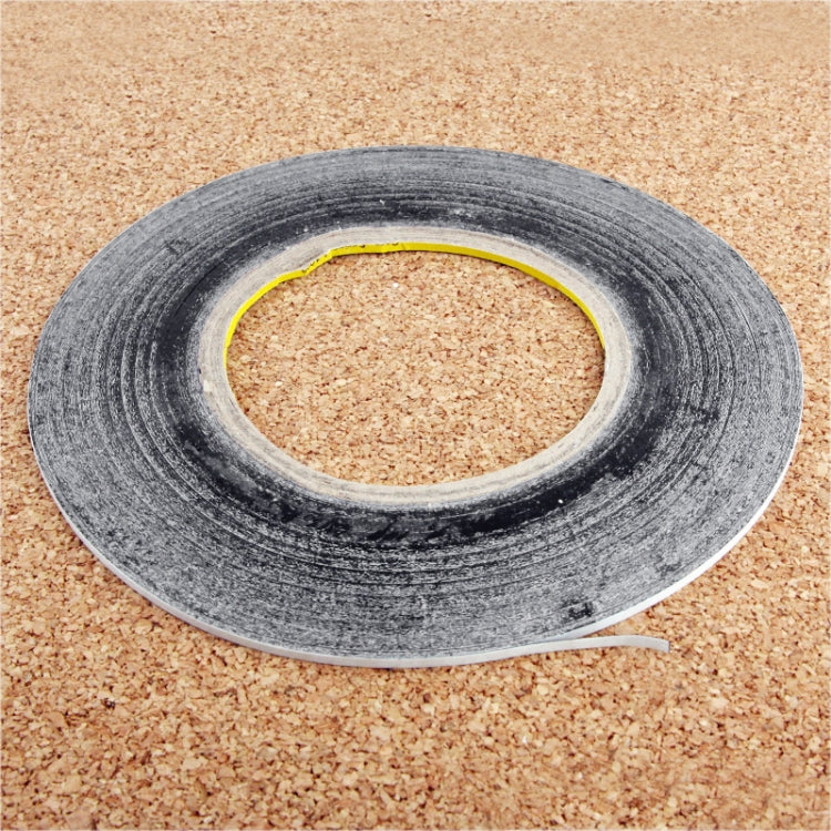 شريط لاصق مزدوج الجوانب 10 مم لإصلاح لوحة اللمس الخاصة بالهواتف المحمولة iPhone / Samsung / HTC، الطول: 50 مترًا، 10 مم أبيض، 10 مم أسود