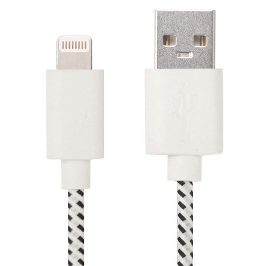 Câble de charge et de transfert de données USB 1m en nylon tressé pour iPhone, iPad, compatible jusqu'à iOS 15.5