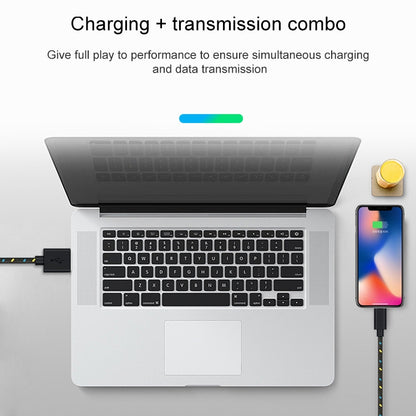 Câble de charge et de transfert de données USB 1m en nylon tressé pour iPhone, iPad, compatible jusqu'à iOS 15.5