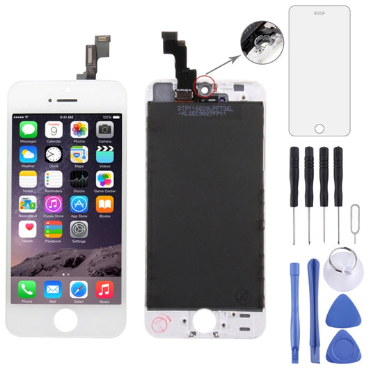Ensemble numériseur (Écran LCD d'origine + Cadre + Panneau tactile) pour iPhone 5S, Pour iPhone 5S blanc, Pour iPhone 5S noir
