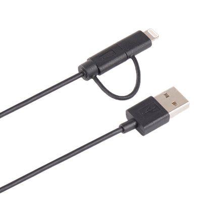 Câble de synchronisation et de charge USB 2-en-1 1 m MFI 8 broches + micro USB 2.0 mâle vers USB