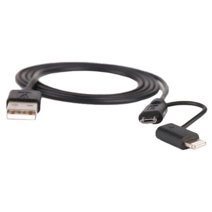 Câble de synchronisation et de charge USB 2-en-1 1 m MFI 8 broches + micro USB 2.0 mâle vers USB