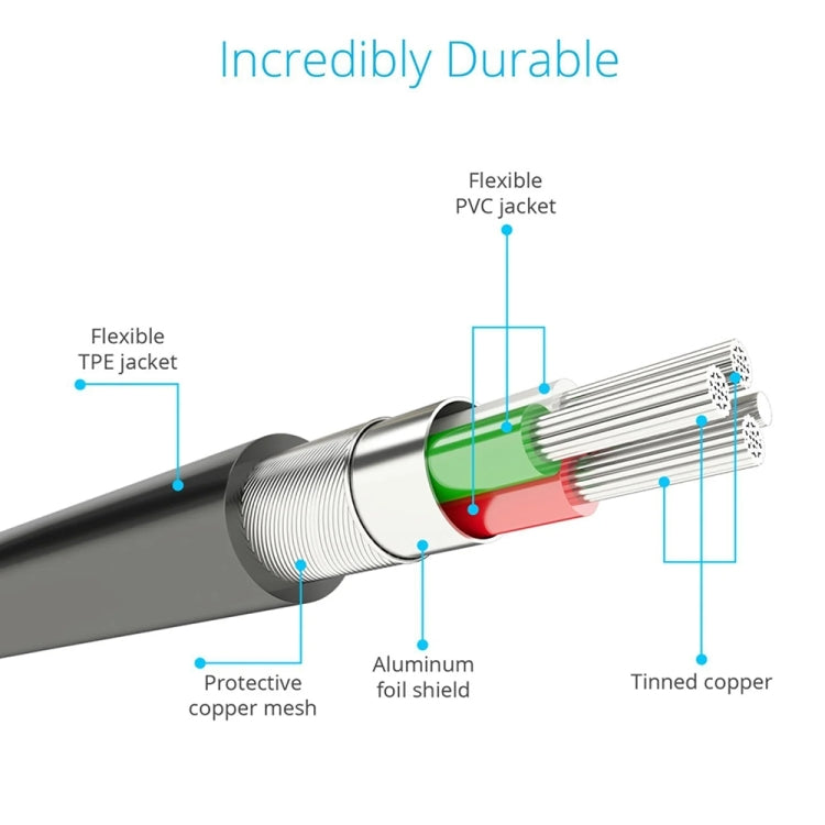 Câble de synchronisation et de charge USB 2-en-1 1 m MFI 8 broches + micro USB 2.0 mâle vers USB