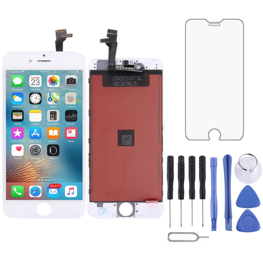 Écran LCD avec cadre pour iPhone 6, 3 en 1 pour i6 blanc, pour iPhone 6 (TFT)