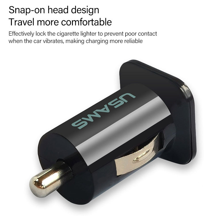 Chargeur de voiture haute performance double port USB 2.1A + 1A pour iPad Air 2 & Air & 4, iPhone 6 & 6 Plus & 5C & 5S & 4 & 4S, iPod touch, tablette / série Note Galaxy et autres téléphones portables, navigateurs