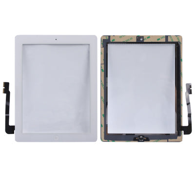(Cable flexible de membrana PCB para botón de control + botón de inicio + adhesivo para instalación del panel táctil) Panel táctil para iPad nuevo (iPad 3), para iPad nuevo + adhesivo, para iPad nuevo + adhesivo