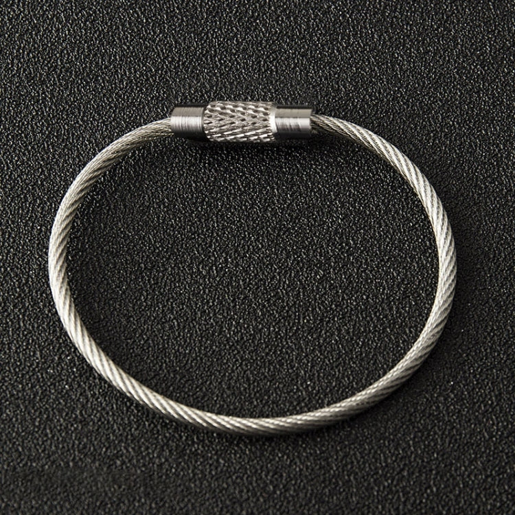 Anneau de corde métallique multifonctionnel pour camping en extérieur / Porte-clés en fil d'acier inoxydable, Porte-clés