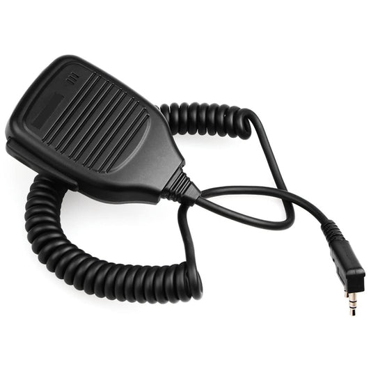 Clip-on Speaker Microphone for Walkie Talkies, 3.5mm + 2.5mm Earphone + Mic Plug
