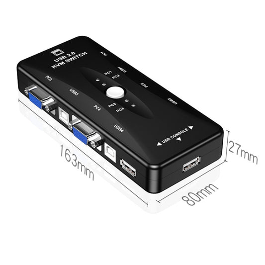 4-PORT KVM Switch, 4 Ports, 4 Ports (with USB)