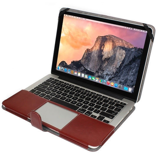 Étui en cuir pour ordinateur portable avec fermeture à bouton-pression pour MacBook Pro Retina 15,4 pouces