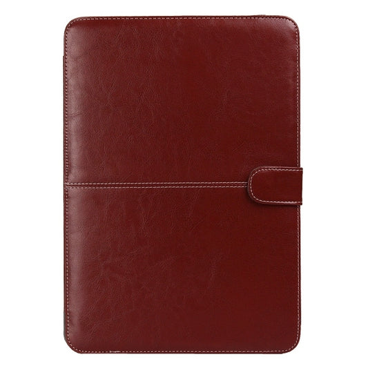 Étui en cuir pour ordinateur portable avec fermeture à bouton-pression pour MacBook Pro Retina 15,4 pouces