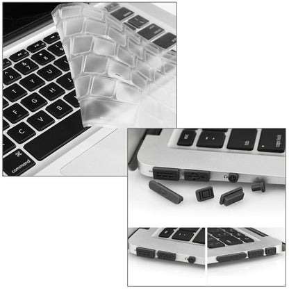 ENKAY pour Macbook Air 11,6 pouces (version US) / A1370 / A1465 Étui de protection rigide en plastique transparent 3 en 1 Hat-Prince avec protection de clavier et bouchon anti-poussière pour ports