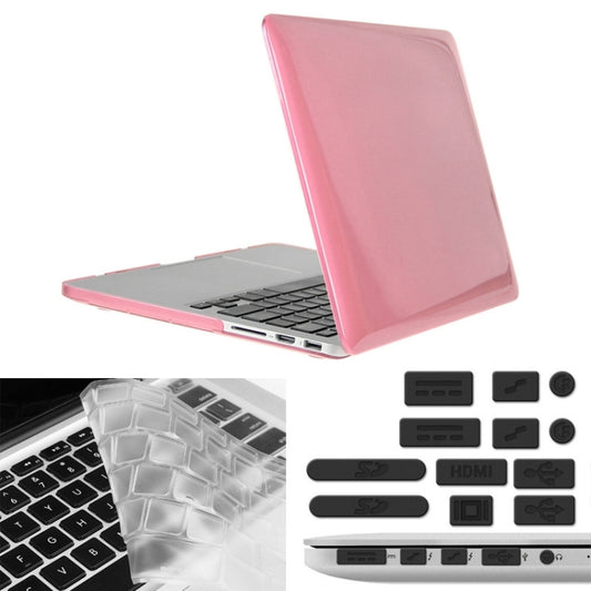 ENKAY pour Macbook Pro Retina 15,4 pouces (version américaine) / A1398 Hat-Prince Étui de protection rigide en plastique transparent 3 en 1 avec protection de clavier et bouchon anti-poussière de port
