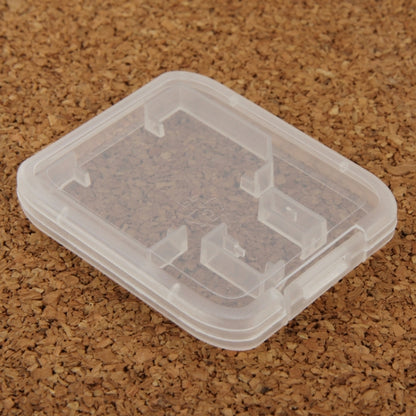 100Pcs Transparent Plastic Storage Card Box for SD Card + TF Card, SD+TF Card