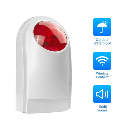 Outdoor Siren with Red Flashlight , Can be used 1.2A 12V as a Backup Battery , PA-100, PA-100 Red