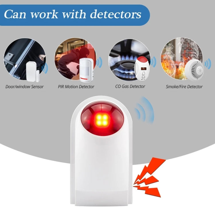 Outdoor Siren with Red Flashlight , Can be used 1.2A 12V as a Backup Battery , PA-100, PA-100 Red