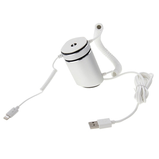 Sistema de seguridad digital con soporte de exhibición cilíndrico, alarma antirrobo con control remoto con contraseña para iPhone, iPod y iPad con puerto de 8 pines, cilíndrico.