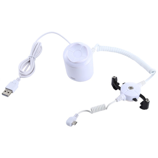 Soporte de exhibición cilíndrico para sistema de seguridad, alarma antirrobo, soporte de exhibición con control remoto infrarrojo para teléfonos inteligentes con puerto micro-USB, ABS cilíndrico Micro-USB